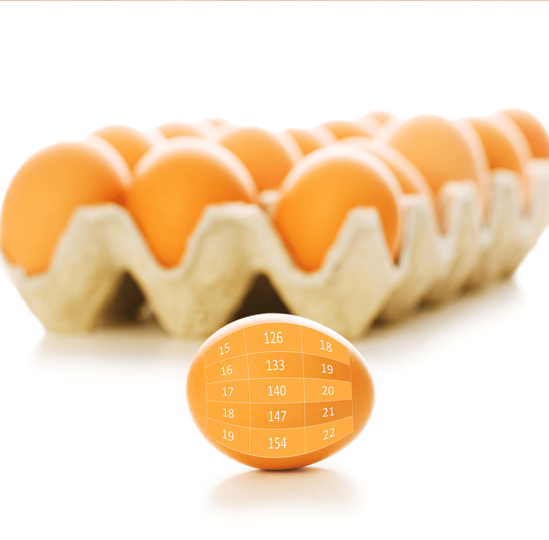 Aviperf boîte d'œufs avec des numéros